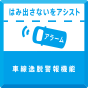 はみ出さないをアシスト 車線逸脱警報機能