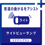 夜道の曲がるをアシスト　サイドビューランプ